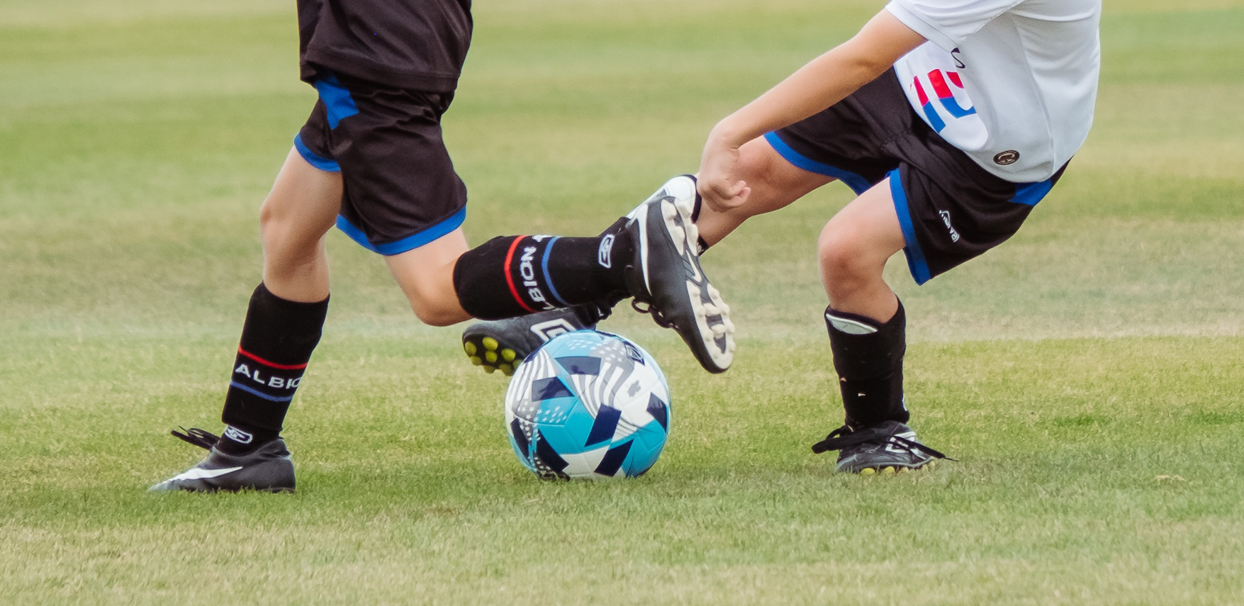 Children playing football