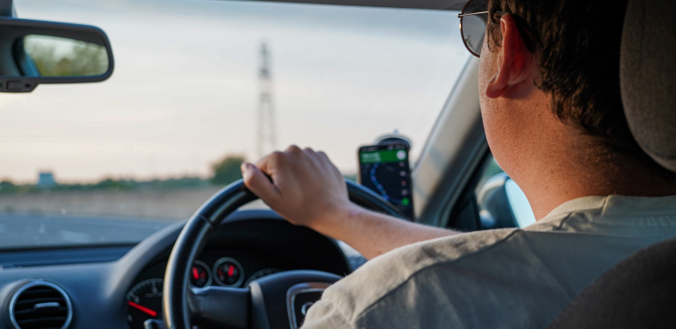 Person driving a vehicle