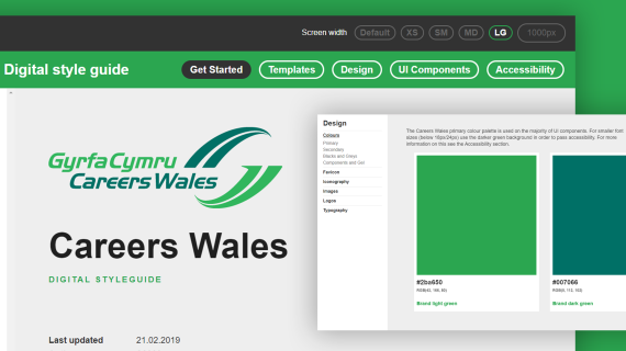 Careers Wales digital styleguide