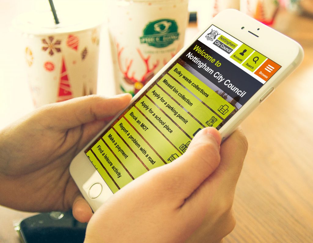 Nottingham city council Umbraco website mobile